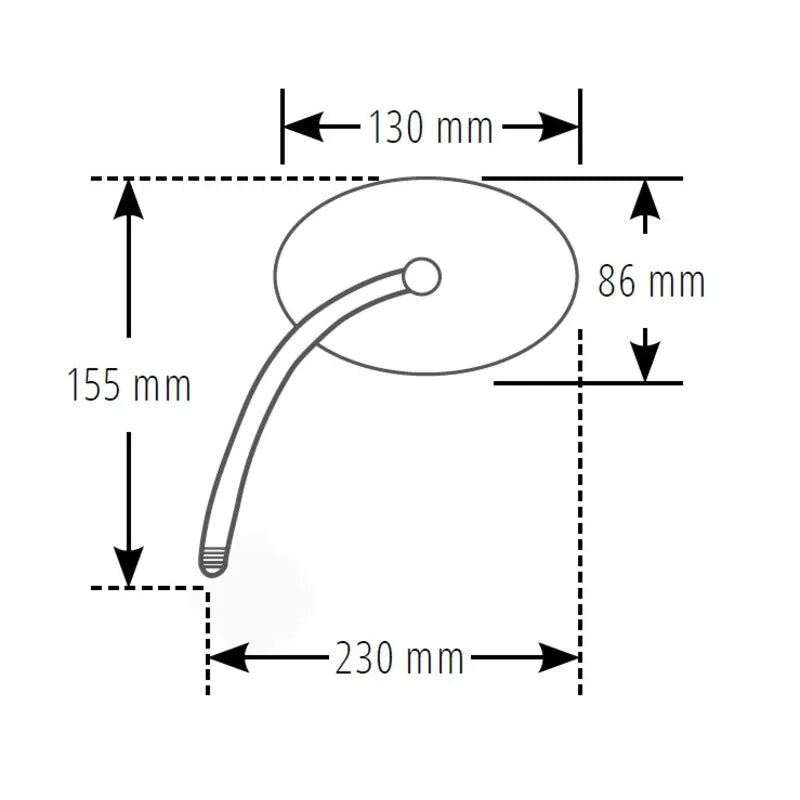 Lenkerspiegel Paar Highsider Booster 2 schwarz, Kunststoff, E-geprüft, M10x1.25