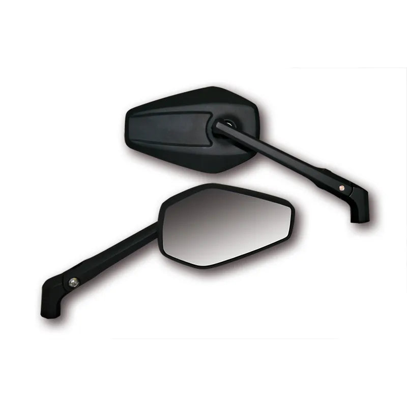 Lenkerspiegel Paar Highsider Booster 2 schwarz, Aluminium, E-geprüft, M10x1.25