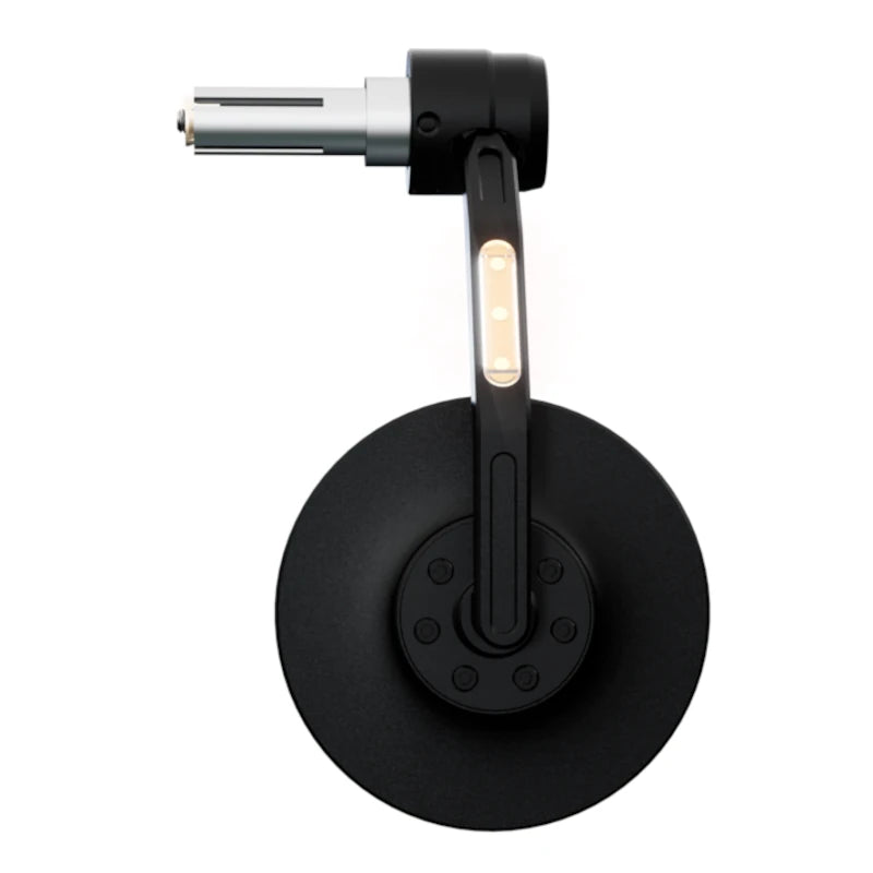 Lenkerendenspiegel mit LED Blinker Highsider Pro Conero Black Edition, E-geprüft