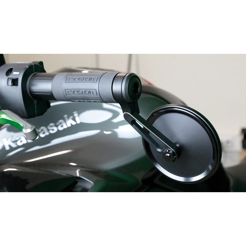 Lenkerendenspiegel Highsider Pro Conero-Run, Schwarz, E-geprüft, Ø 22-30 mm