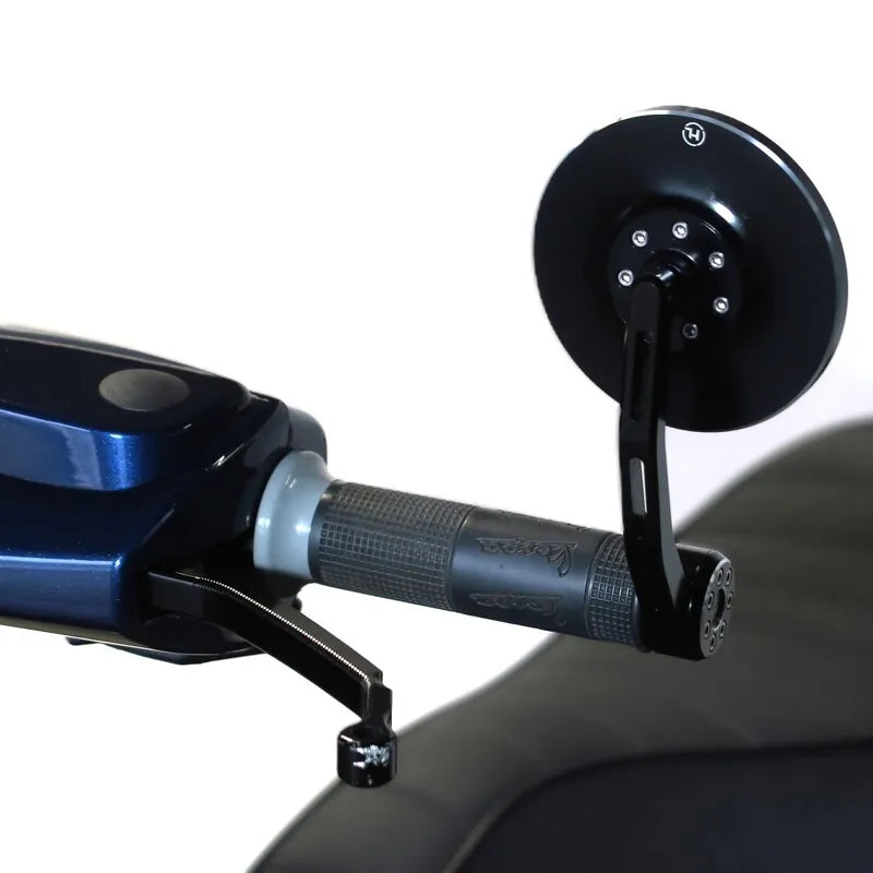 Abdeckkappen Highsider Pro für Vespa Spiegelaufnahmen Ø 24 mm, Schwarz, Gummi