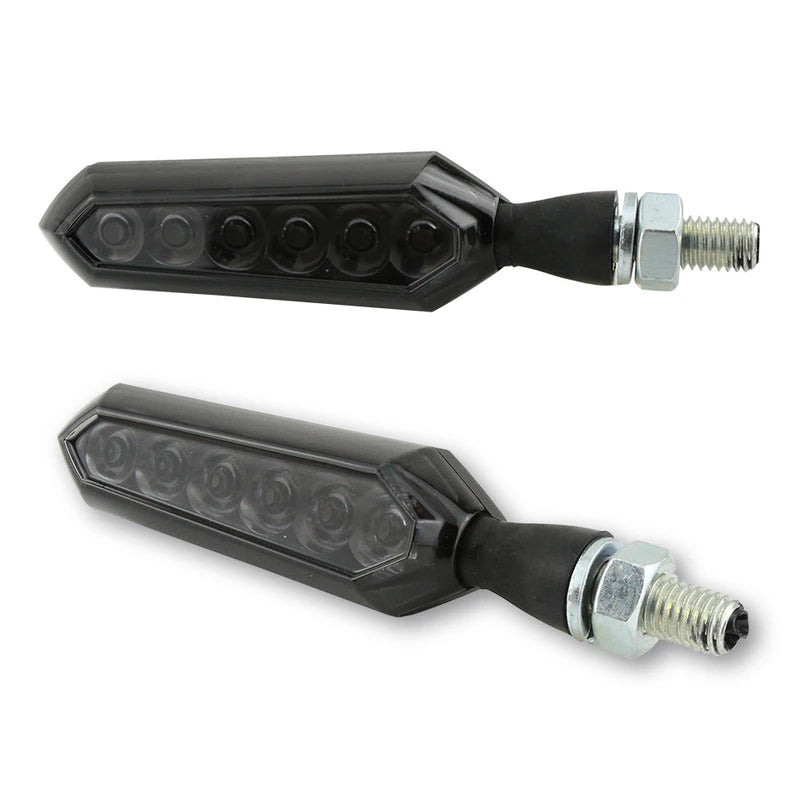 LED-Lauflichtblinker Highsider Smart Sora schwarz, Getönt, E-geprüft, 12V/4,8W