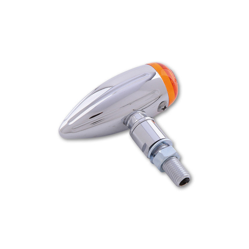 Blinker Highsider Smart Micro-Bullet 2, Chrom, Glas Orange, E-geprüft, 12V/21W