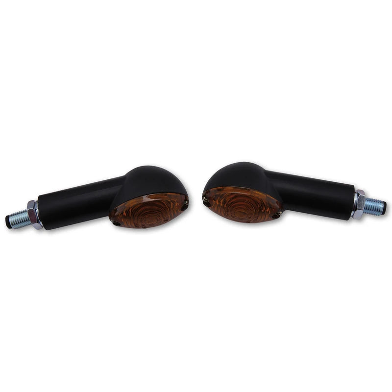 Blinker Highsider Smart Cateye lang, Schwarz, Getöntes Glas, E-geprüft, 12V/21W