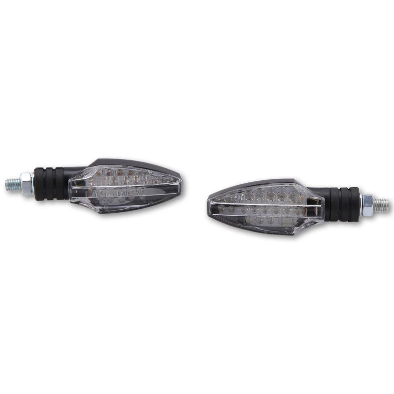 LED-Blinker Paar Highsider Smart Como schwarz, Klar, M8, E-geprüft, 12V/1,4W