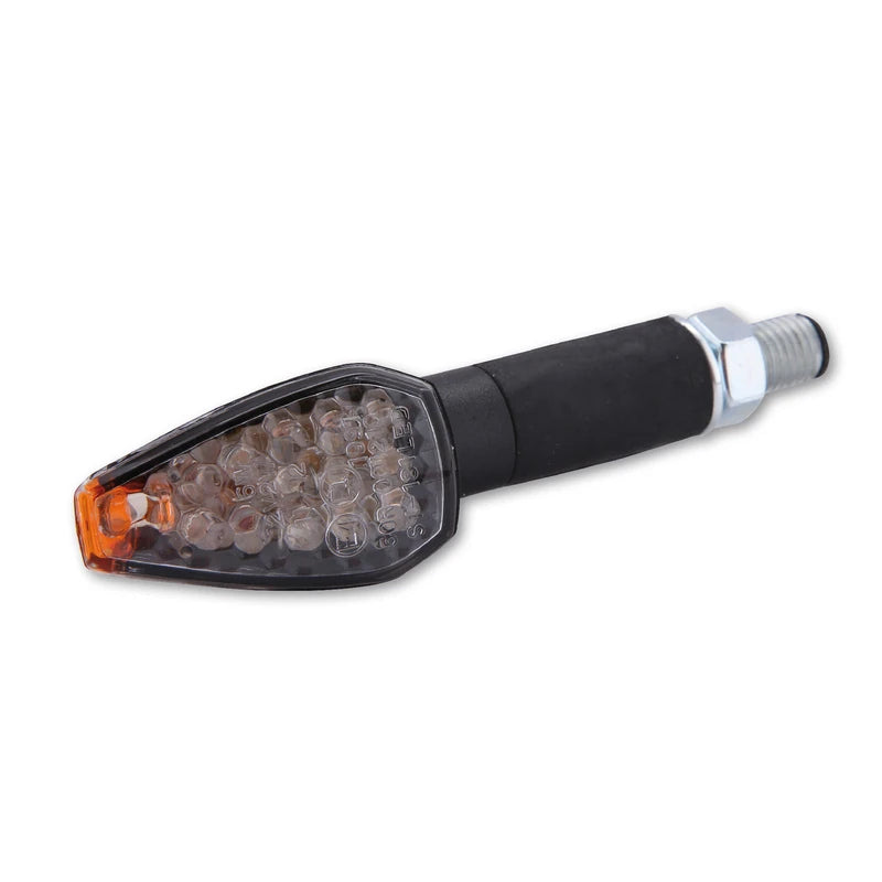 LED-Blinker Paar Highsider Smart Peak, Lang, Schwarz, Klar, M10, E-geprüft, 12V/2W