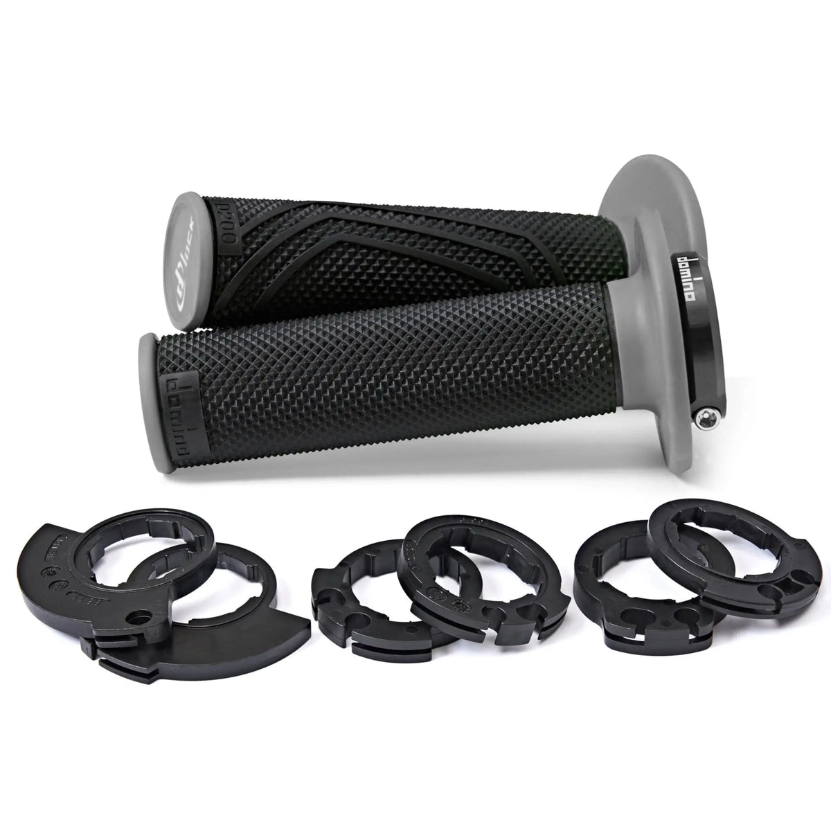 Griffgummi Paar Domino D-Lock D200, mit 6 Adapter, Länge 125/130 mm