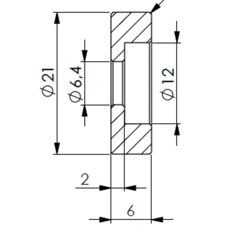 Lenkeradapter für Lenkergewichte Highsider Pro, Ø 21 mm, für Yamaha Lenker