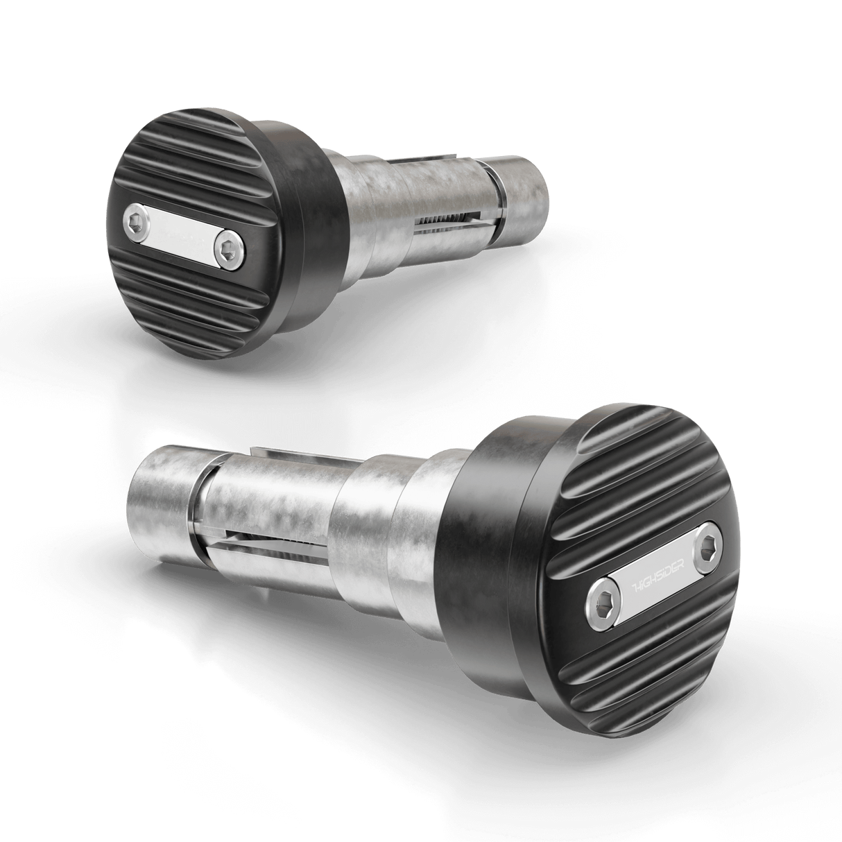 Lenkergewichte WAVE, silber, Klemmbereich 12-22 mm