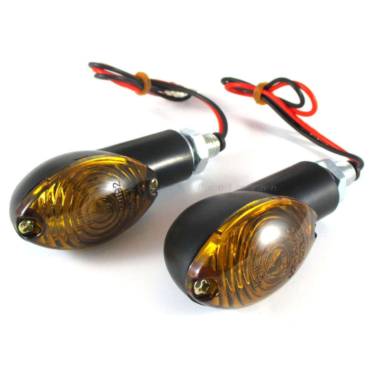 Blinker Highsider Smart Cateye kurz, Schwarz, Getöntes Glas, E-geprüft, 12V/21W