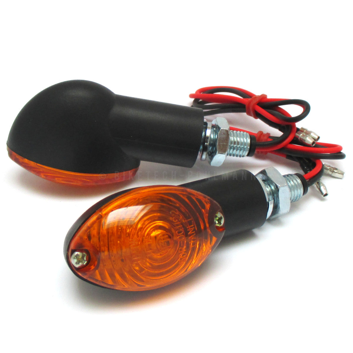Blinker Highsider Smart Cateye kurz, Schwarz, Gelbes Glas, E-geprüft, 12V/21W