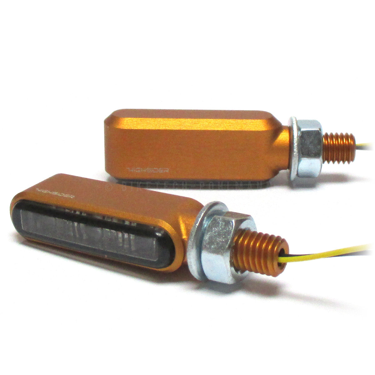LED-Blinker Paar Highsider Pro Bronx gold, Getönt, M8, E-geprüft, 12V/2W