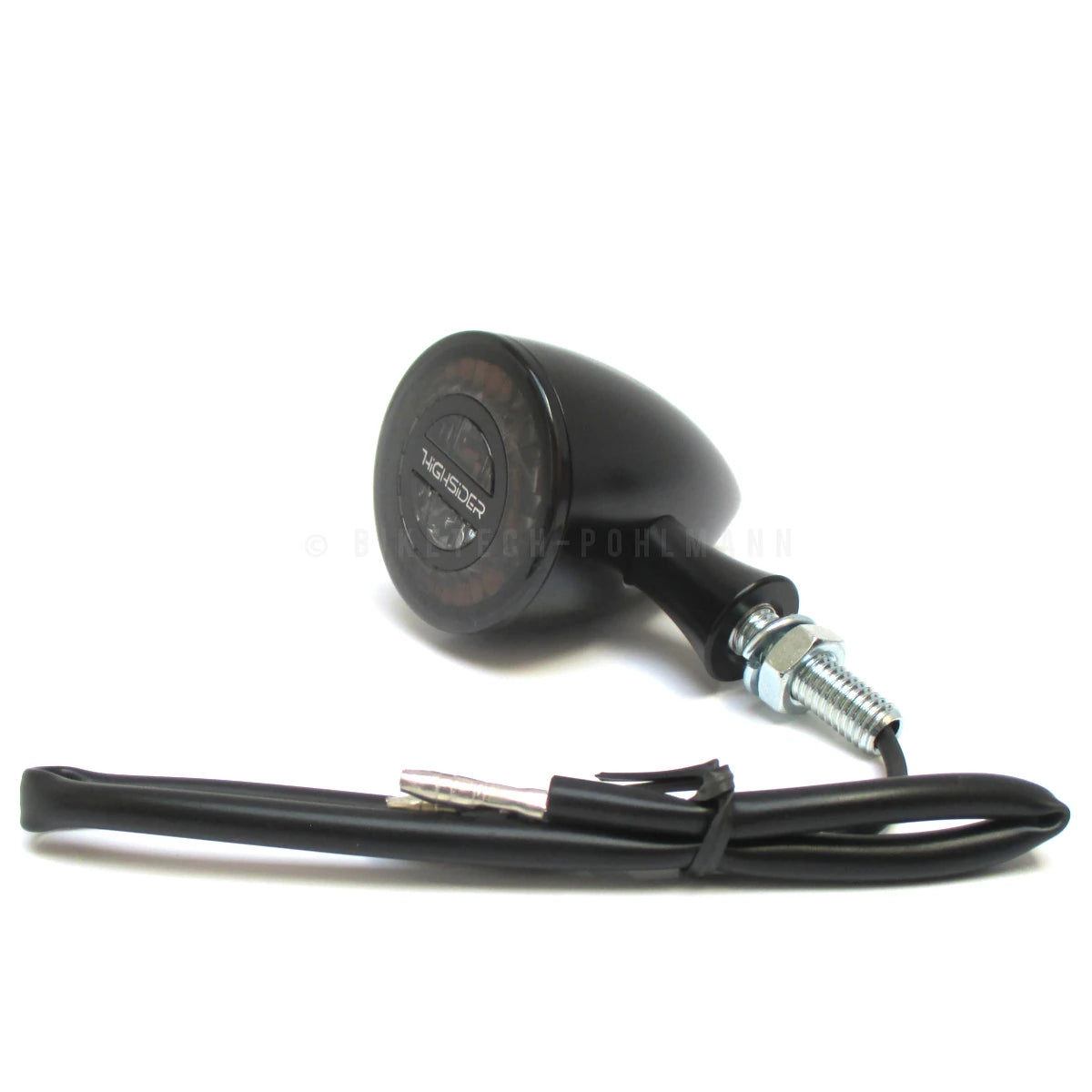 LED-Blinker Paar Highsider Rocket Bullet schwarz, Getönt, E-geprüft, 12V/2,7W