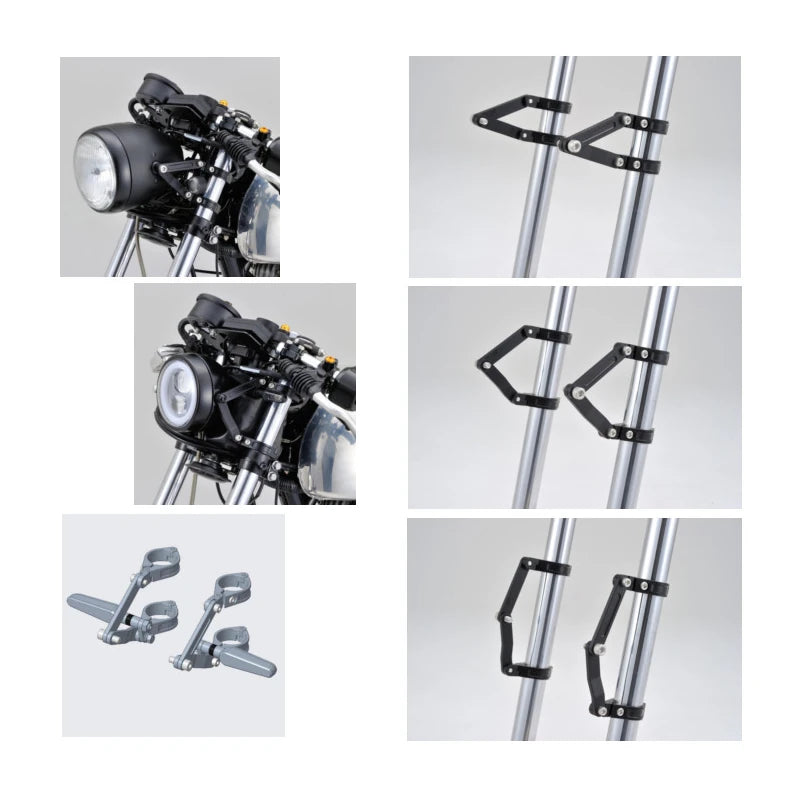 Lampenhalter Set DAYTONA DUAL-AXIS, mit Blinkerhalter