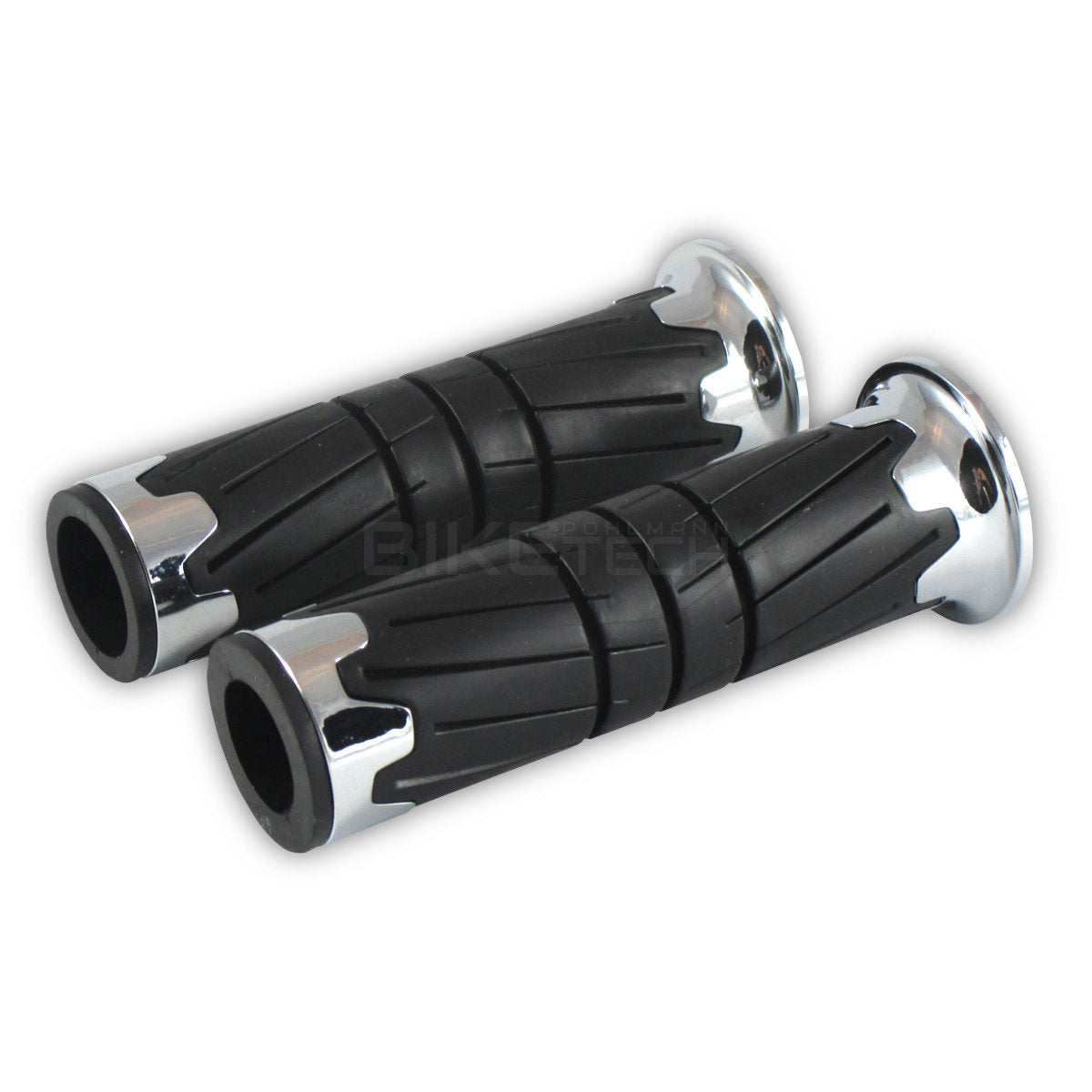 Lenkergriffe GLOSSY, chrom, 7/8 Zoll (22,2 mm), 125 mm, Gummi, ABS