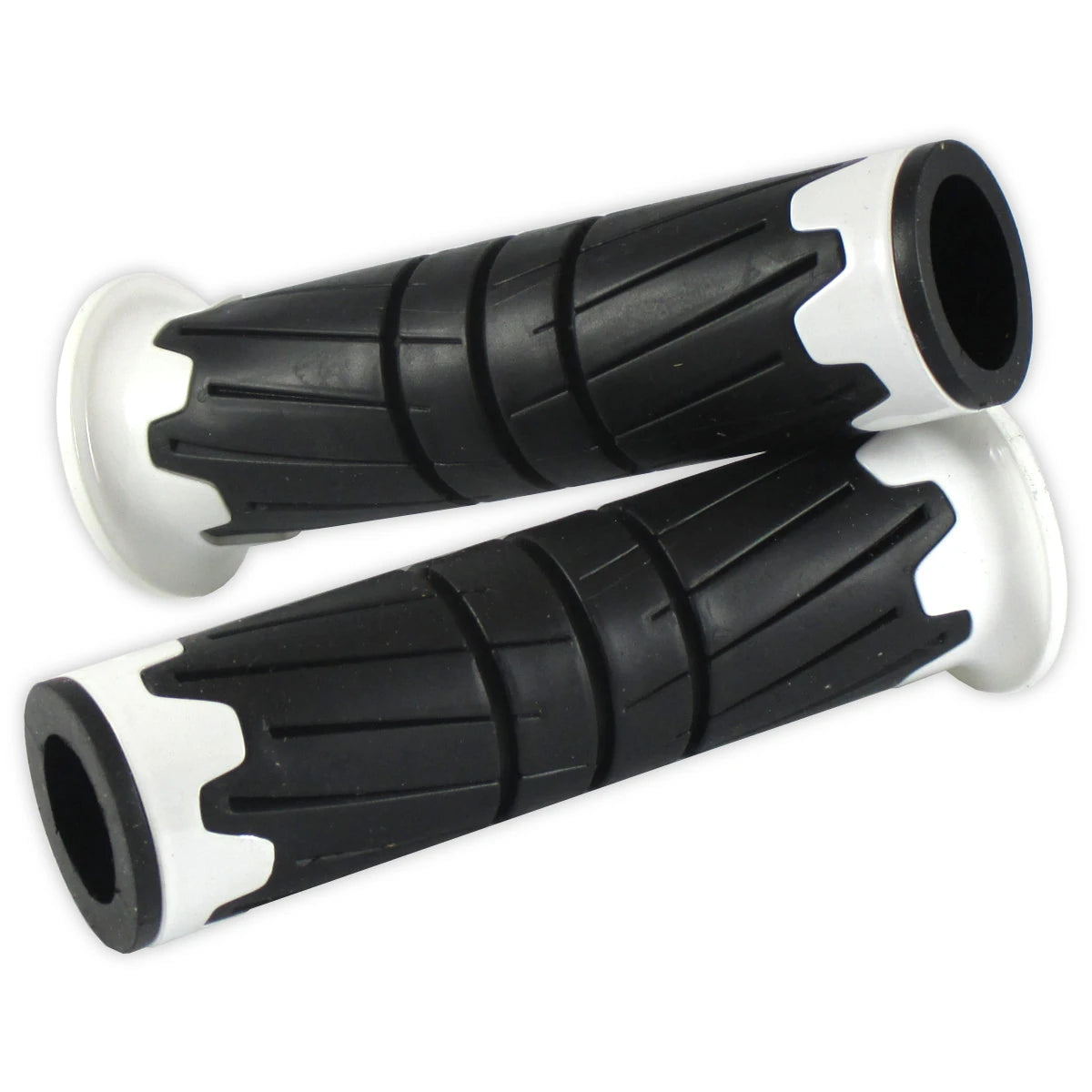 Lenkergriffe GLOSSY, Weiss, 7/8 Zoll (22,2 mm), 125 mm, Gummi, ABS