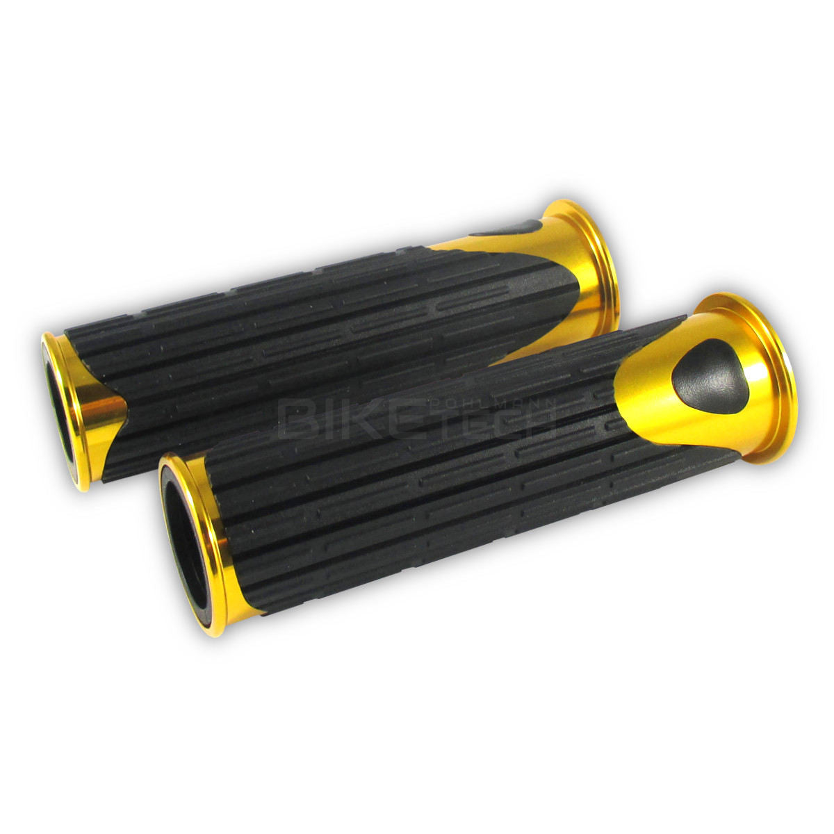 Lenkergriffe D-VERSION, gold, 7/8 Zoll (22,2 mm), 125 mm, Gummi, Alu