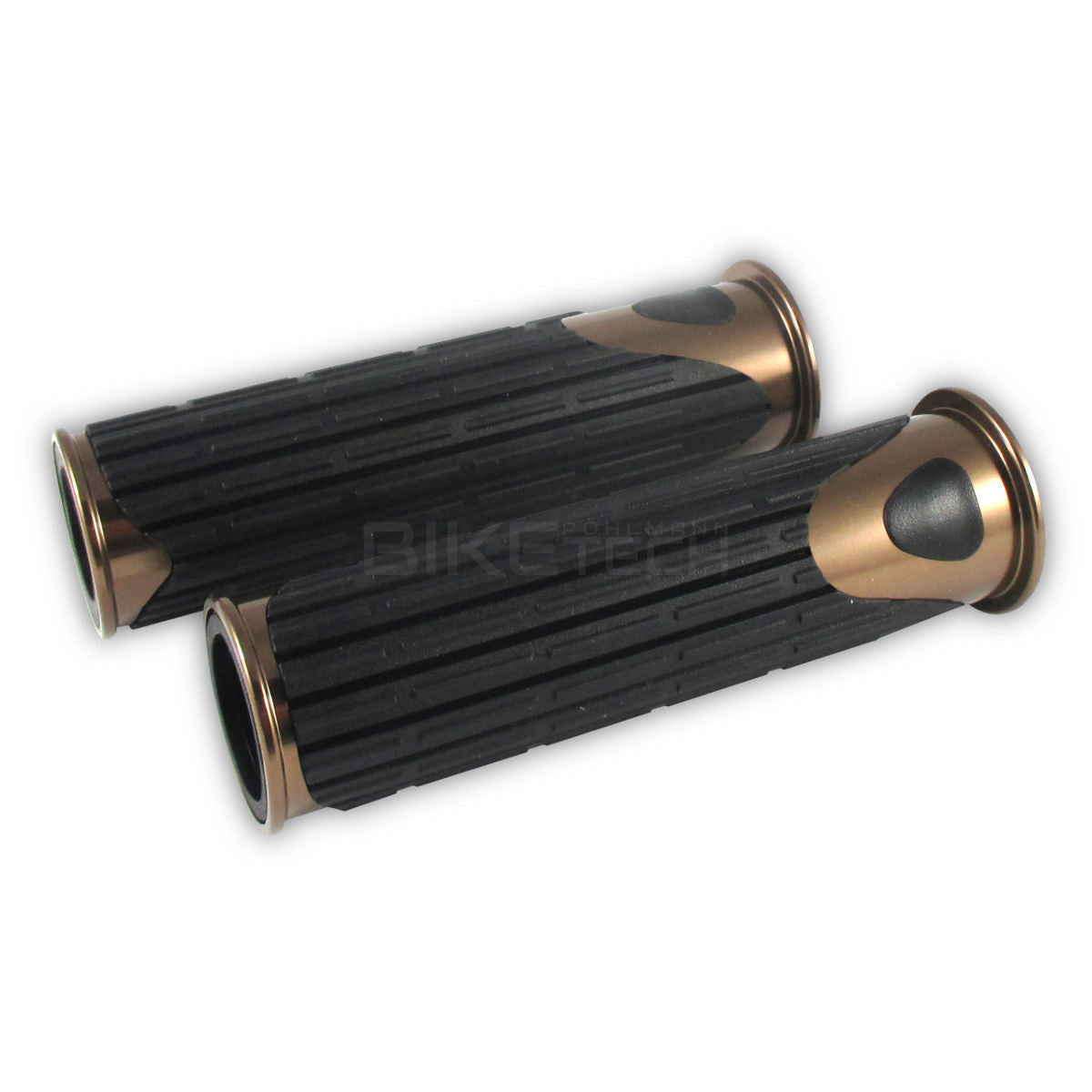 Lenkergriffe D-VERSION, kupfer, 7/8 Zoll (22,2 mm), 125 mm, Gummi, Alu