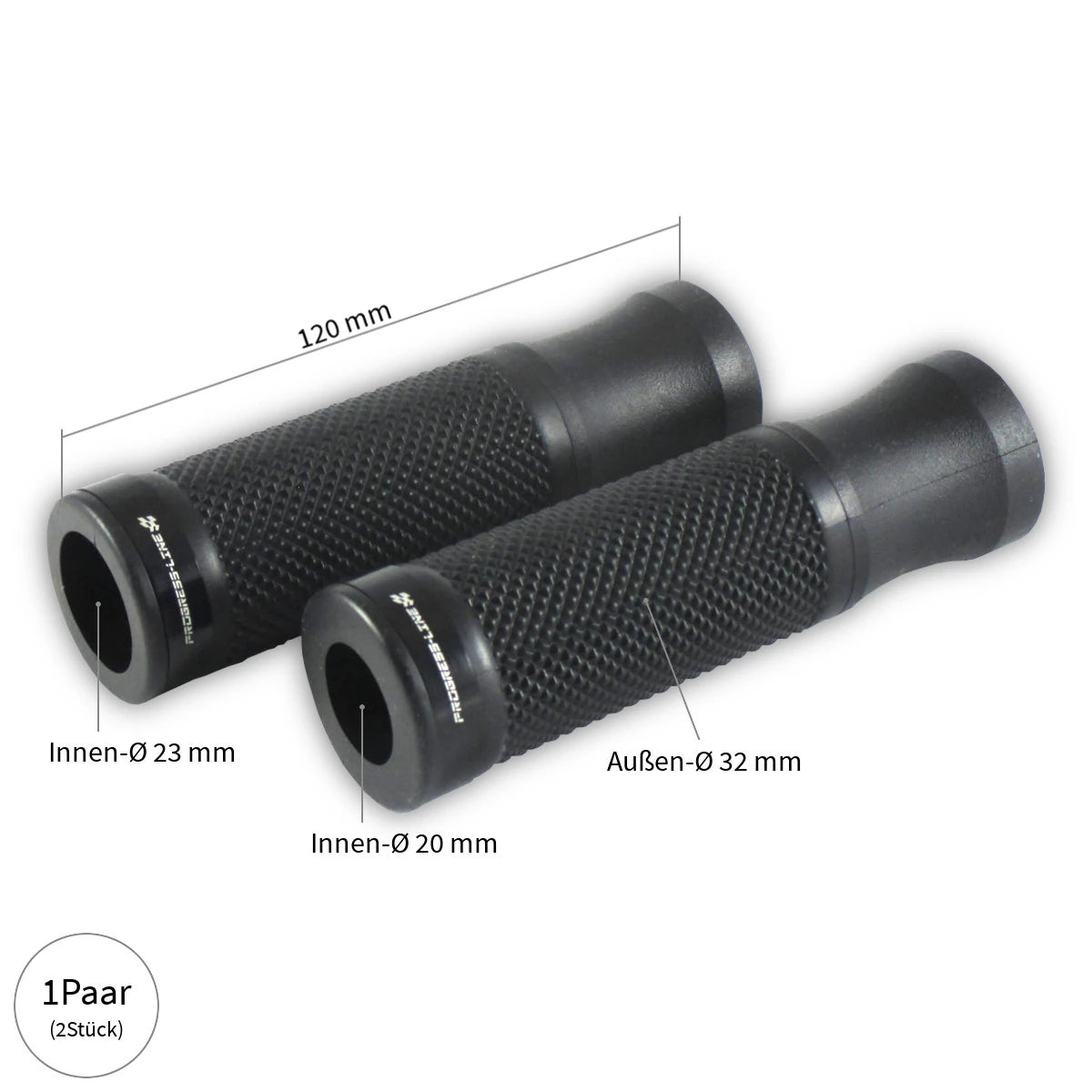 Lenkergriffe SELECT 1, 7/8 Zoll (22,2 mm), 120 mm, Gummi, Alu, schwarz