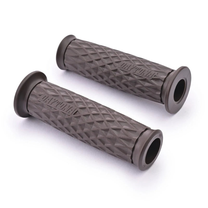 Lenkergriffe DAYTONA GGD-GRID, Braun, 7/8 Zoll (22,2 mm), 122 mm