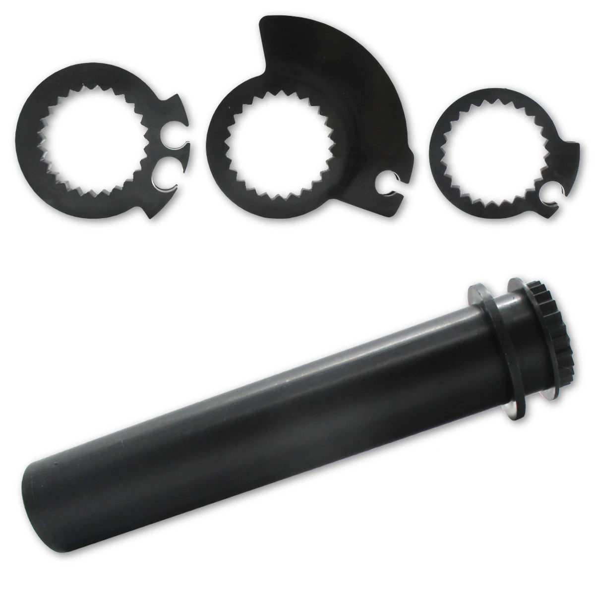 Universal Gasdrehhülse Schwarz, für 22,2 mm Lenker. 142 mm lang