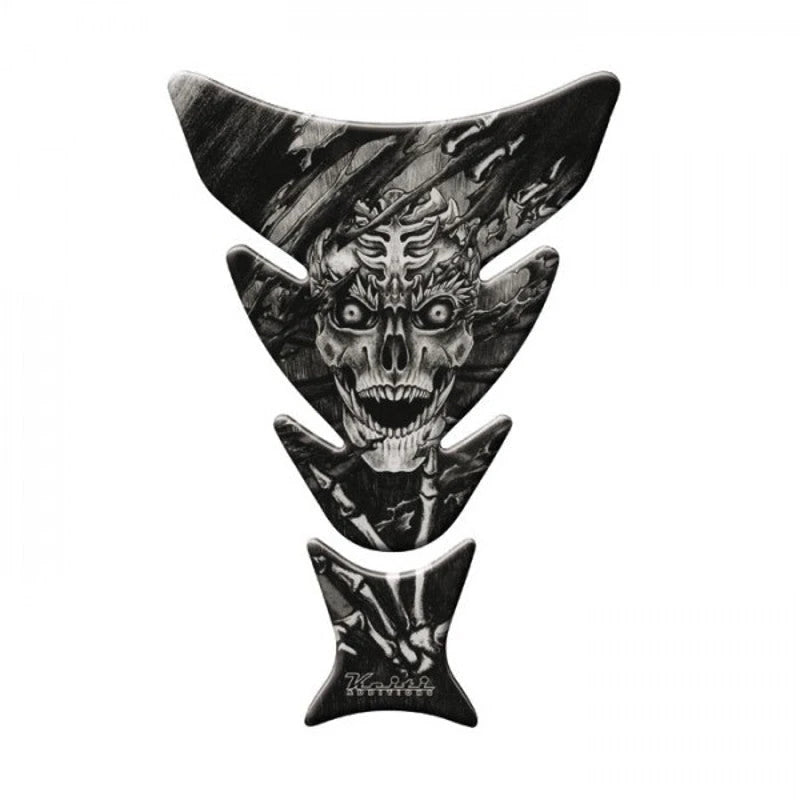 Tankpad Keiti KT-5800, Grau, Skull, 2-teilig, HxB 21,5x15/5,7 cm