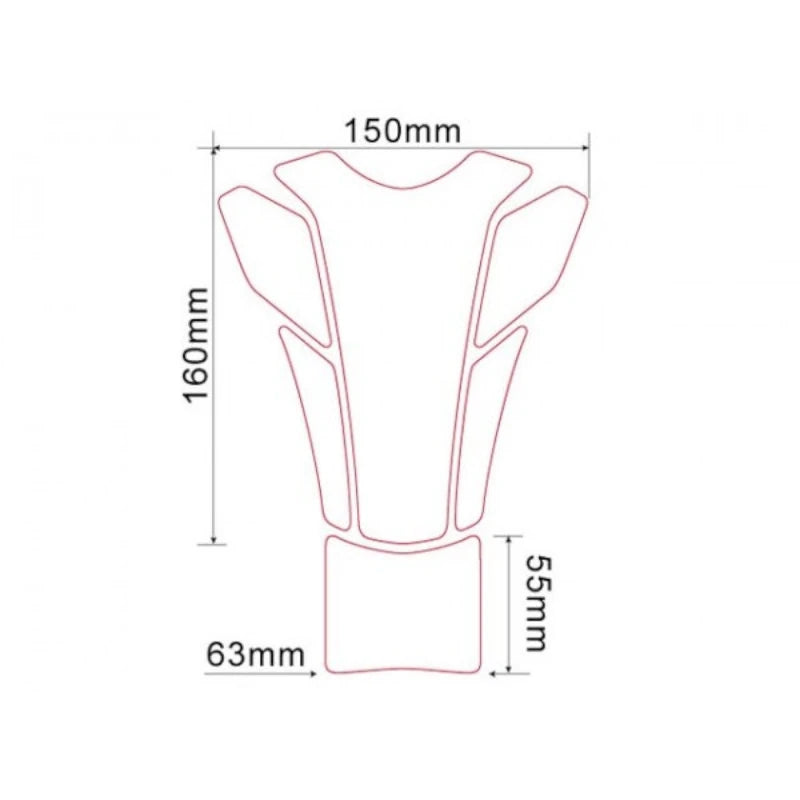 Tankpad Keiti TYM-310R, Rot, Yamaha R Racing Team, 6-teilig, HxB 21,5x15/6,3 cm