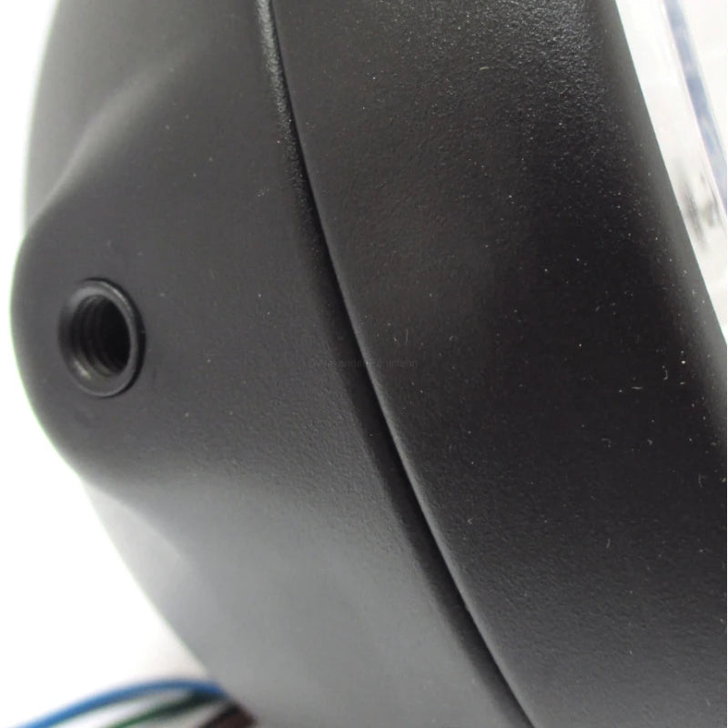 7 Zoll Scheinwerfer BRITISH STYLE schwarz, klar, seitliche Befestigung