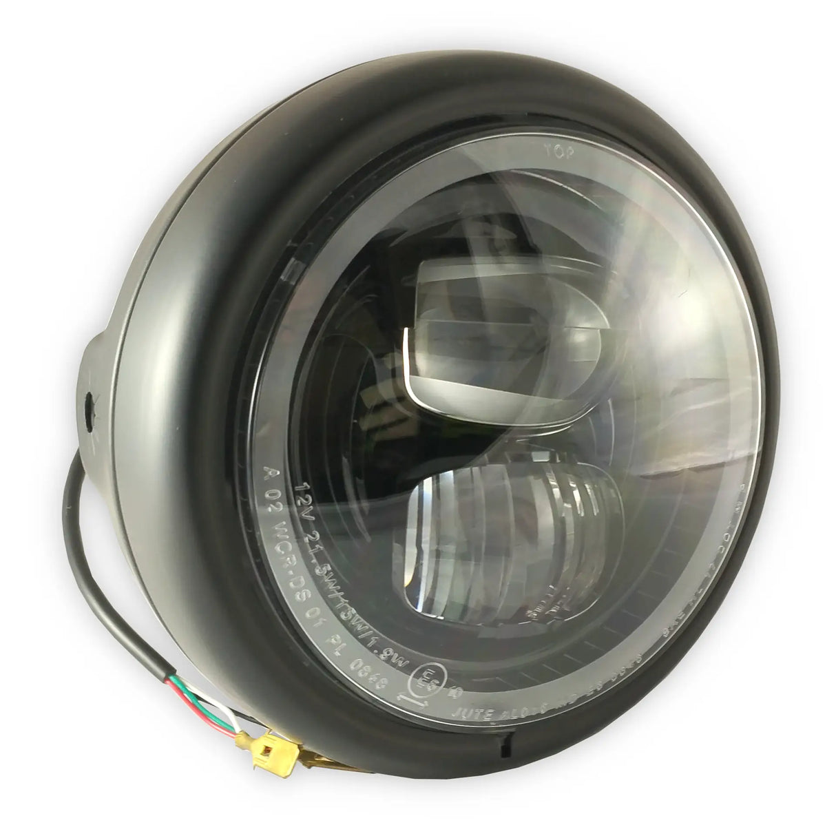 LED-Scheinwerfer PEARL, schwarz matt, 5 3/4 Zoll, seitliche Befestigung