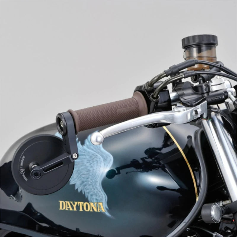 Lenkerendenspiegel Daytona D-Mirror 17, Schwarz, E-geprüft, Ø 22-30 mm