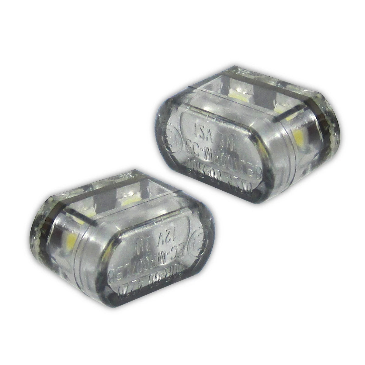 LED Einbaupositionslichter Micro Heat, Klares Glas, 12V/1W LED´s , E-Geprüft