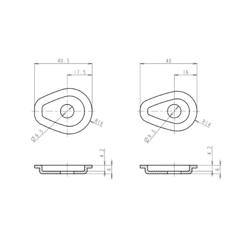 Blinker Montageplatten für Yamaha Modelle, ABS