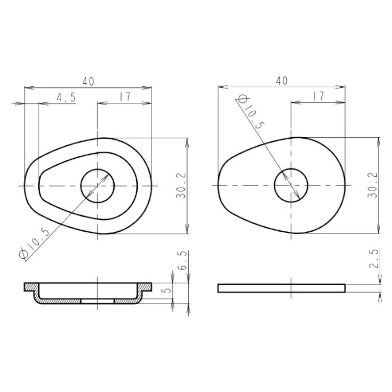 Blinker Montageplatten für Suzuki Modelle, ABS