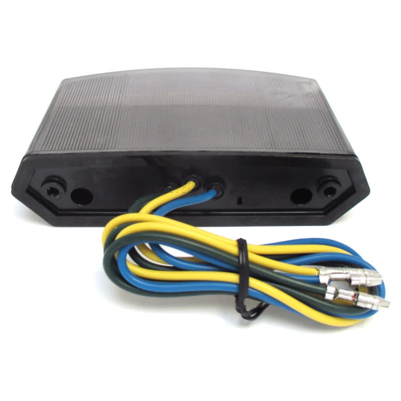 LED-Rücklicht Teramo schwarz, Getönt, 110x27 mm, mit KZL, E-geprüft, 12V/1,1W