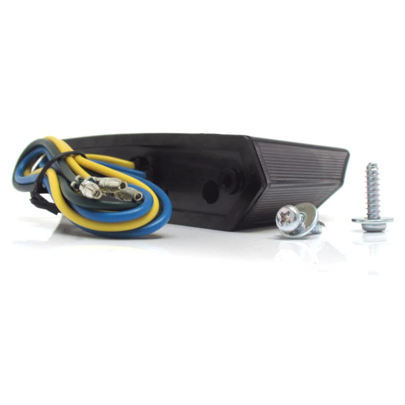 LED-Rücklicht Teramo schwarz, Getönt, 110x27 mm, mit KZL, E-geprüft, 12V/1,1W