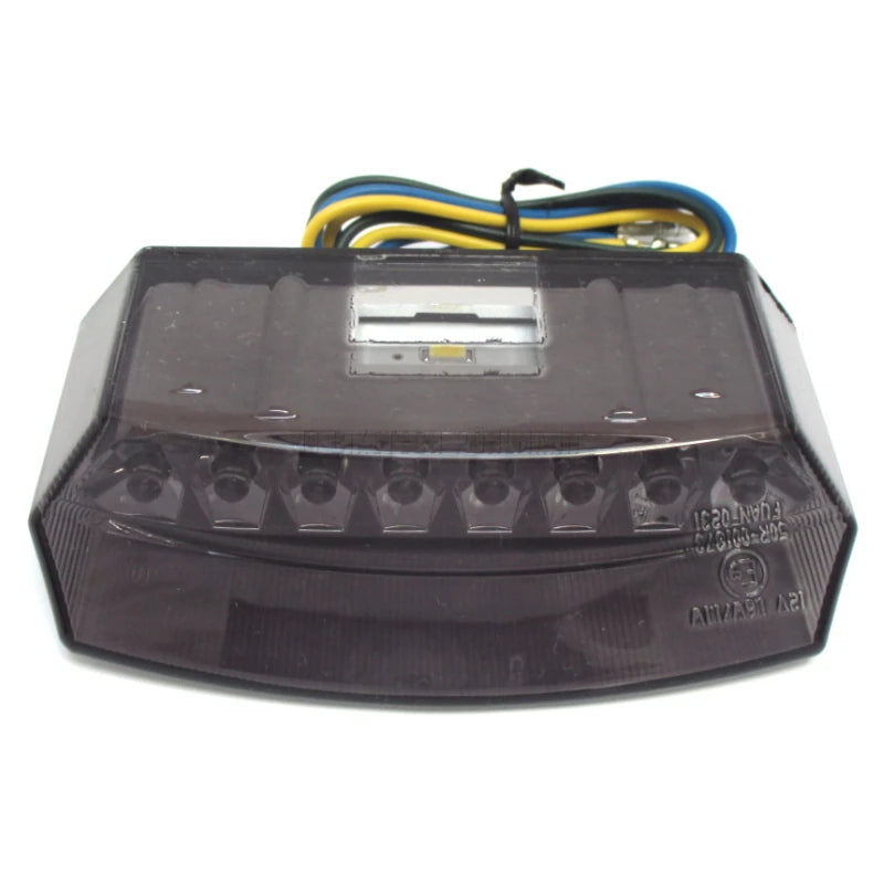 LED-Rücklicht Teramo schwarz, Getönt, 110x27 mm, mit KZL, E-geprüft, 12V/1,1W