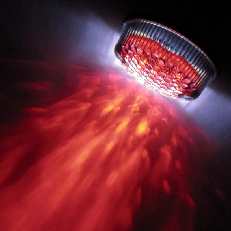 LED-Rücklicht Rund, Getönt, Ø 60 mm, mit KZL, E-geprüft, Gummiabdeckung