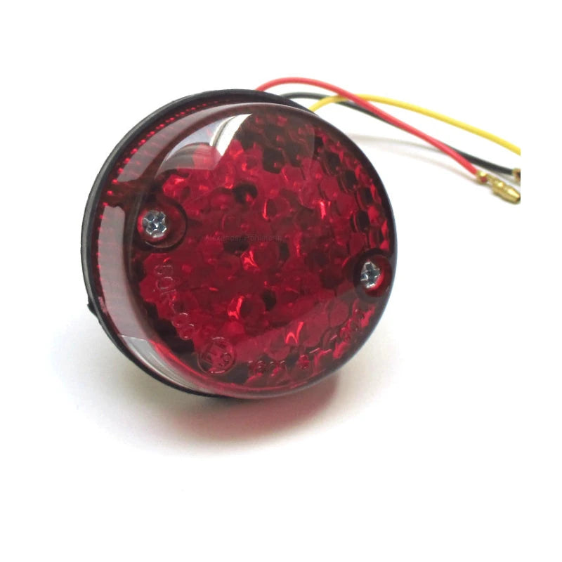 LED-Rücklicht Rund, Rot, Ø 60 mm, mit KZL, E-geprüft, Gummiabdeckung