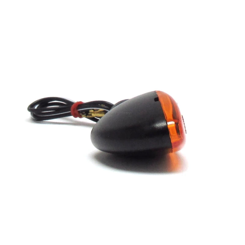 Mini Blinker Progress-Line Arrow, Schwarz, Gelb, Kurzer Arm, E-geprüft, 12V 21W