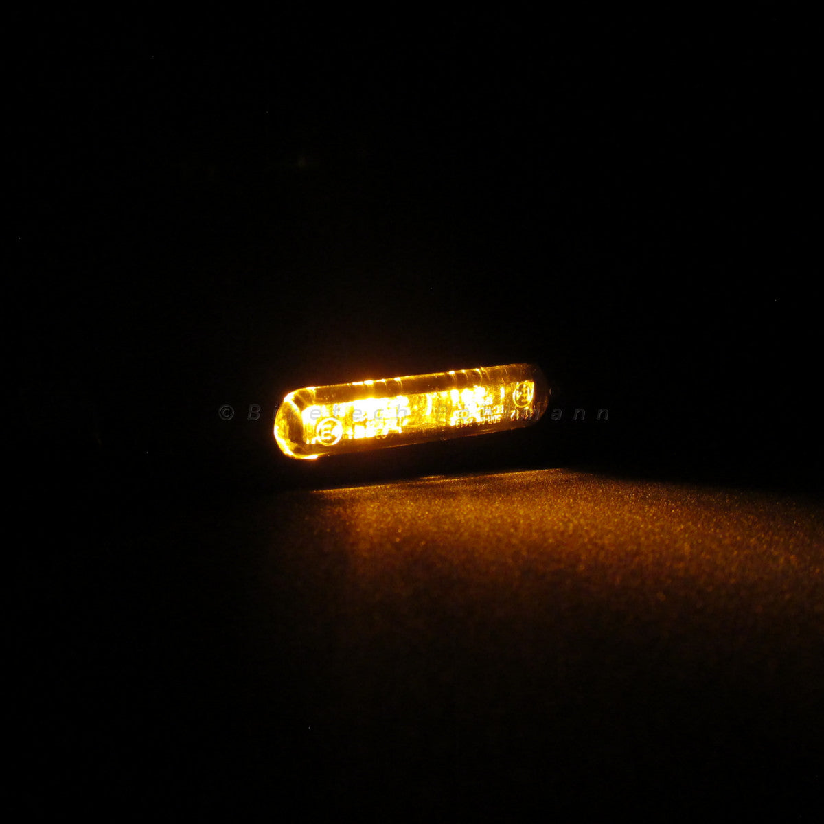 LED-Blinker Paar Progress-Line Slight, Schwarz, Getönt, M8, E-geprüft, 12V/2W
