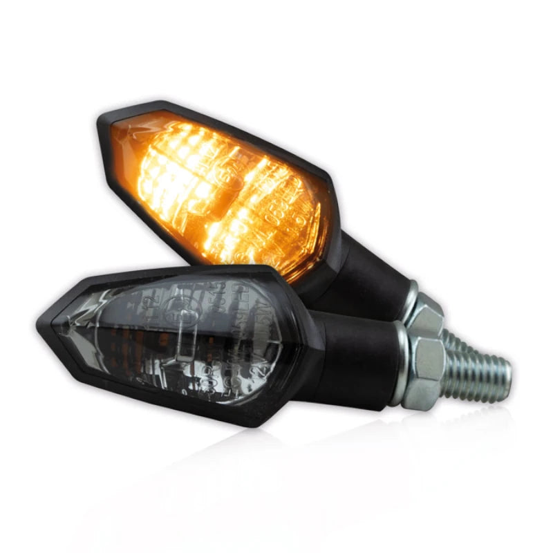LED-Blinker Paar Progress-Line Shot schwarz, Getönt, M8, E-geprüft, 12V/1,5W