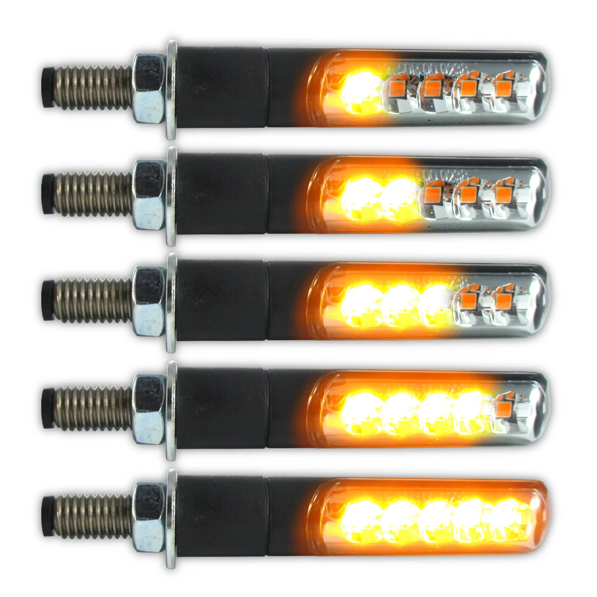 LED-Lauflichtblinker Progress-Line Bold schwarz, Getönt, E-geprüft, 12V/3,2W