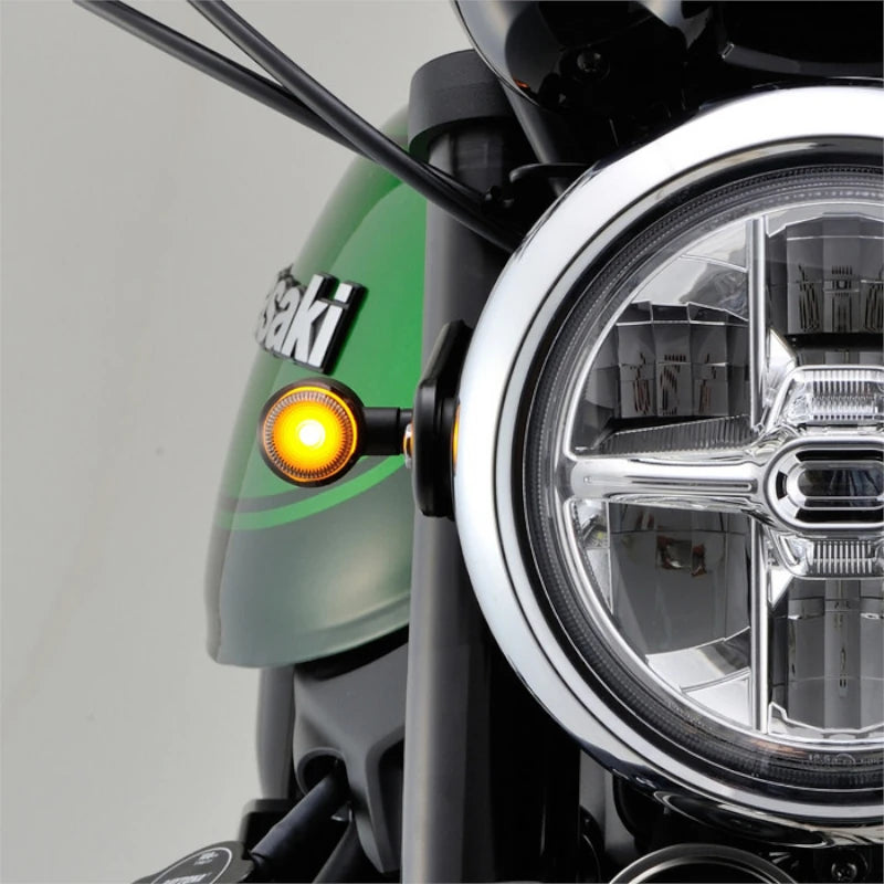 LED-Blinker Paar Daytona SOL schwarz, Getönt, M8, E-geprüft, 12V/2,1W