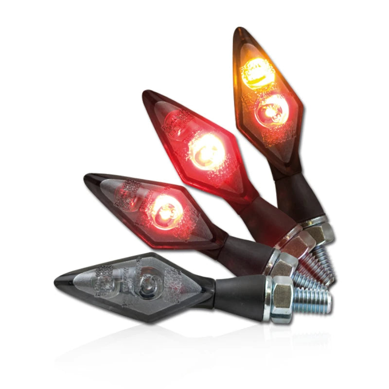 LED-Blinker mit Rück- & Bremslicht Progress-Line Spark 3in1, Schwarz, E-geprüft