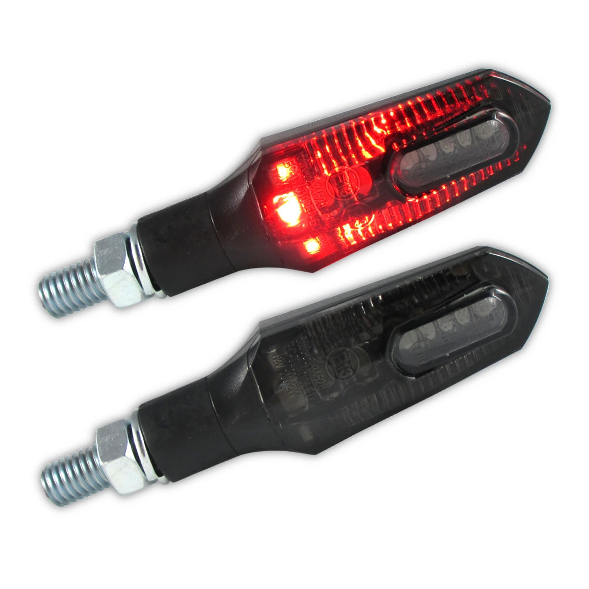 LED-Blinker mit Rück- & Bremslicht Progress-Line Force 3in1, Schwarz, E-geprüft