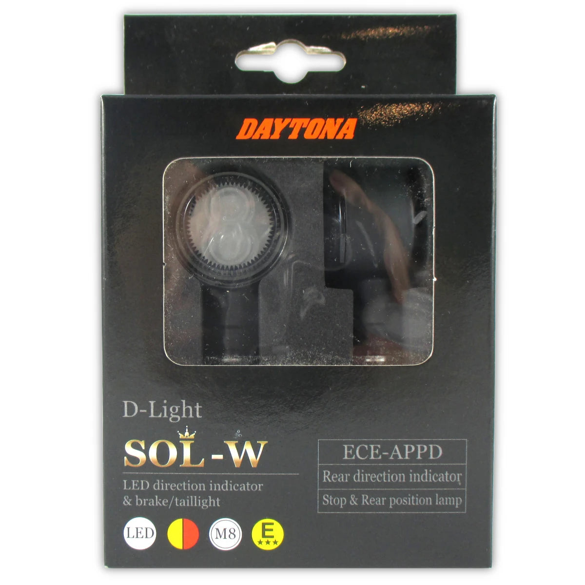 LED-Blinker mit Rück- & Bremslicht Daytona SOL-W 3in1, E-geprüft