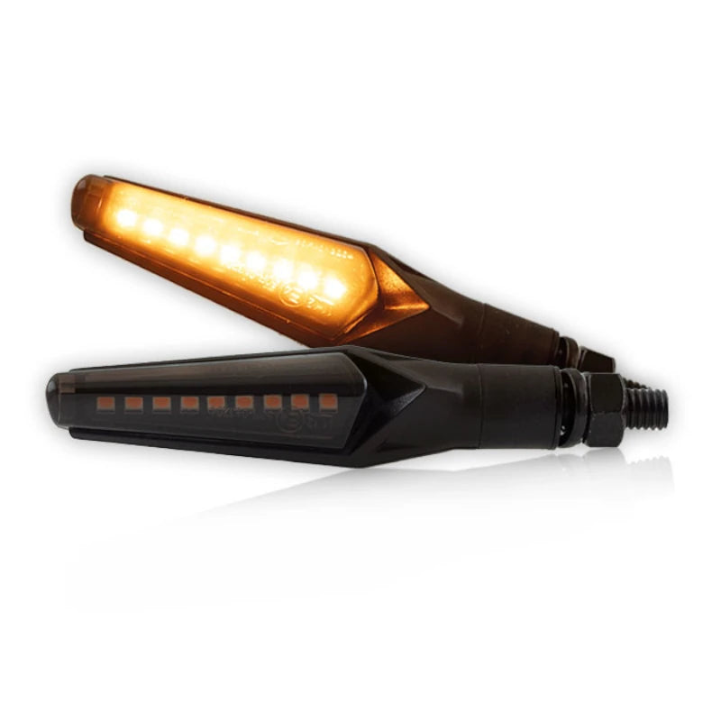 LED-Blinker Paar Progress-Line Sprint schwarz, Getönt, M8, E-geprüft, 12V/6W
