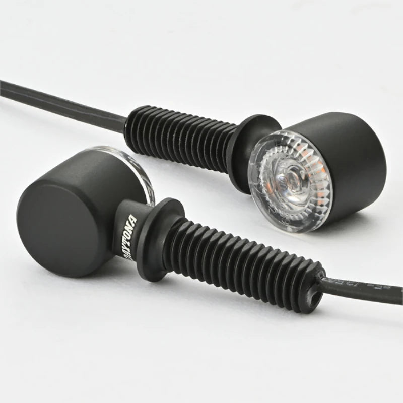 LED-Blinker Paar Daytona D-Light Mini 2 schwarz, Klar, M8, E-geprüft, 12V/3,4W