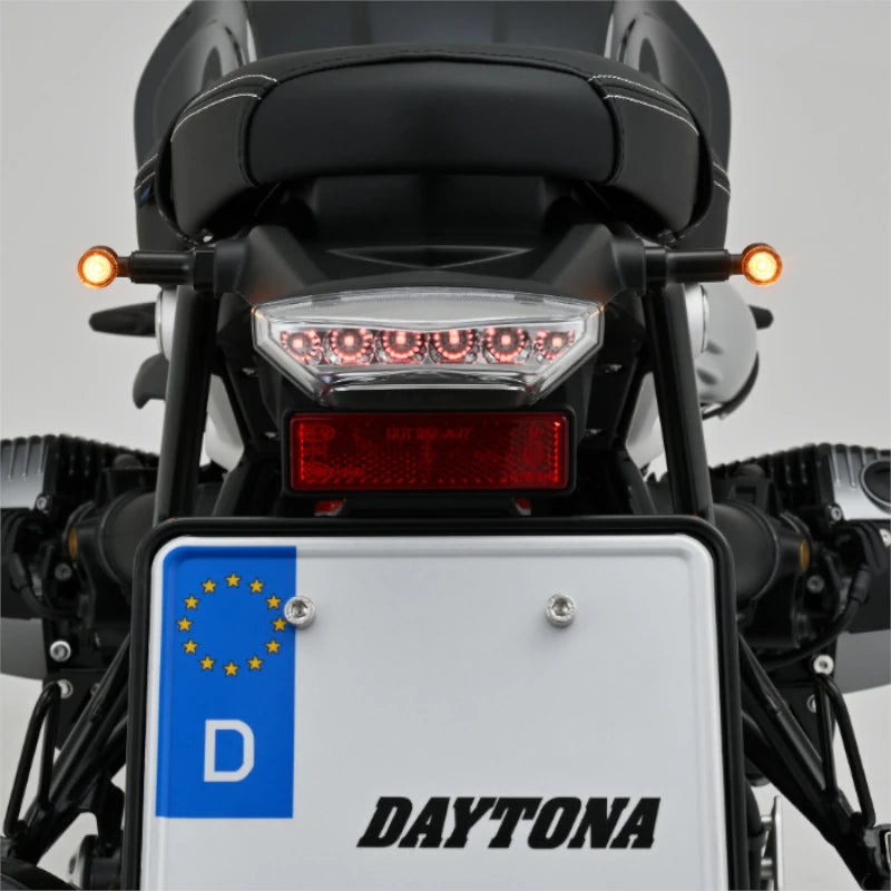 LED-Blinker Paar Daytona D-Light Mini 2 schwarz, Klar, M8, E-geprüft, 12V/3,4W