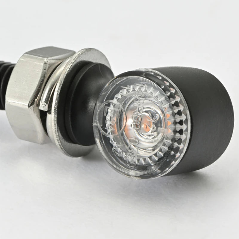 LED-Blinker Paar Daytona D-Light Mini 2 schwarz, Klar, M8, E-geprüft, 12V/3,4W